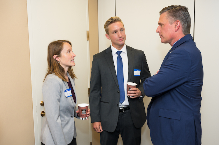 Toni Androski and Michael McCloy meet with Senator Martin Heinrich.